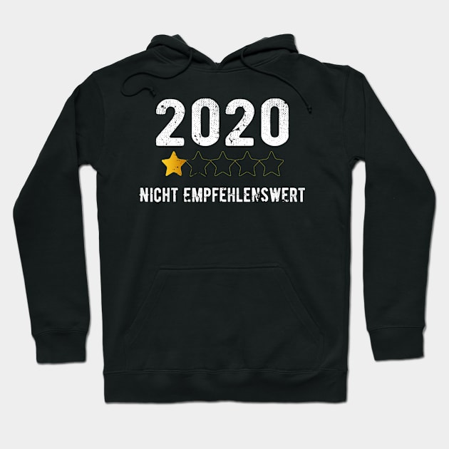 2020 Bewertung 1 Stern von 5 witziges Spruch Geschenk Hoodie by SinBle